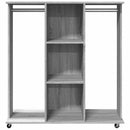 vidaXL szürke sonoma szerelt fa ruhásszekrény kerékkel 102x38x110 cm