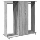 vidaXL szürke sonoma szerelt fa ruhásszekrény kerékkel 102x38x110 cm