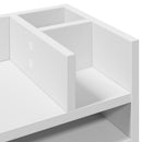 vidaXL betonszürke szerelt fa asztali szervező 44,5 x 24 x 25 cm