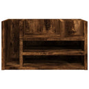 vidaXL füstös tölgy színű szerelt fa asztali szervező 44,5x24x25 cm