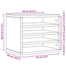 vidaXL sonoma tölgy színű szerelt fa asztali szervező 36x26x29,5 cm