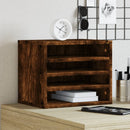 vidaXL füstös tölgy színű szerelt fa asztali szervező 36x26x29,5 cm
