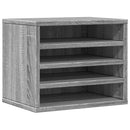 vidaXL szürke sonoma színű szerelt fa asztali szervező 36x26x29,5 cm