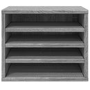 vidaXL szürke sonoma színű szerelt fa asztali szervező 36x26x29,5 cm