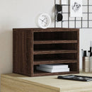vidaXL barna tölgy színű szerelt fa asztali szervező 36x26x29,5 cm