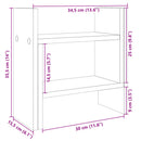 vidaXL Íróasztali rendező Betonszürke 34,5 x 15,5 x 35,5 cm Szerelt Fa