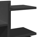 vidaXL fekete szerelt fa asztali szervező 49 x 20 x 52,5 cm