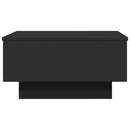 vidaXL fekete szerelt fa dohányzóasztal 60 x 45 x 31 cm