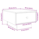 vidaXL sonoma tölgy színű szerelt fa dohányzóasztal 60 x 45 x 31 cm