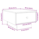 vidaXL betonszürke szerelt fa dohányzóasztal 60 x 45 x 31 cm