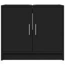 vidaXL fekete szerelt fa mosdószekrény 63 x 29 x 55 cm