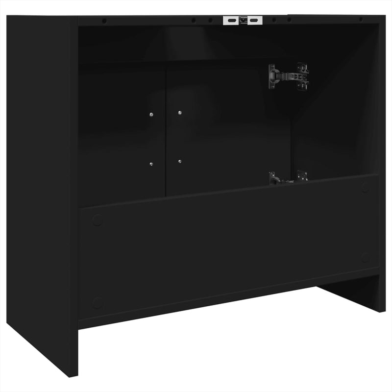 vidaXL fekete szerelt fa mosdószekrény 63 x 29 x 55 cm