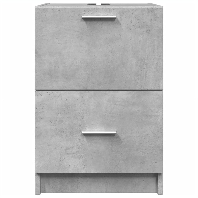 vidaXL betonszürke szerelt fa mosdószekrény 40 x 37 x 59 cm