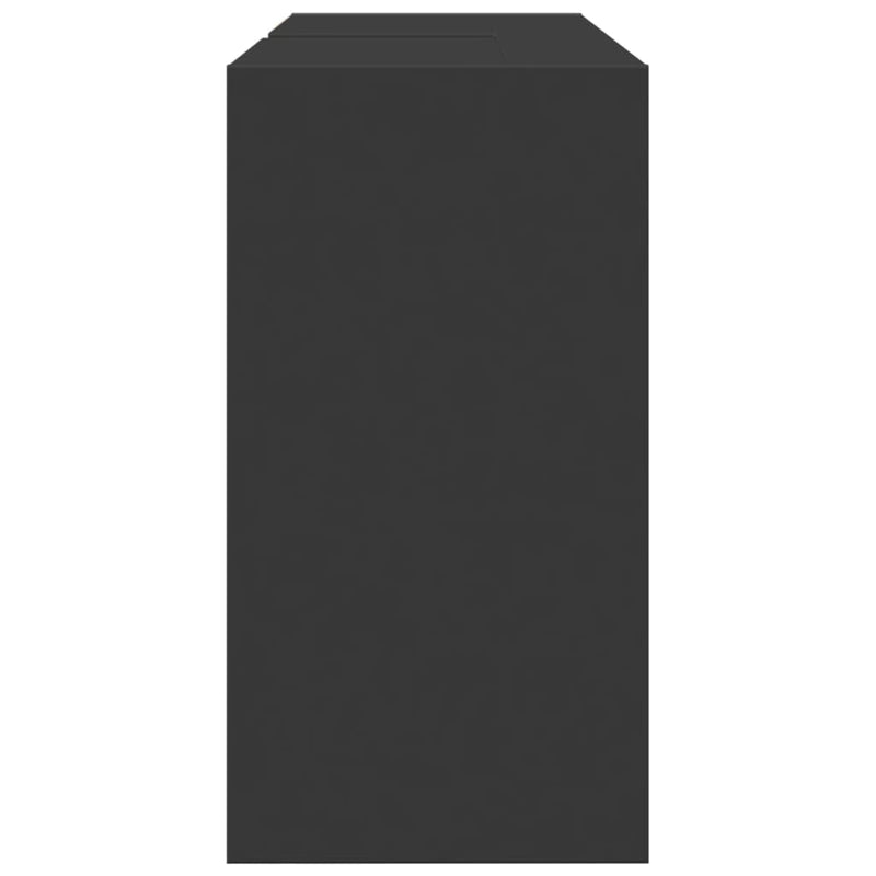 vidaXL fekete szerelt fa mosdószekrény 90 x 29 x 55 cm