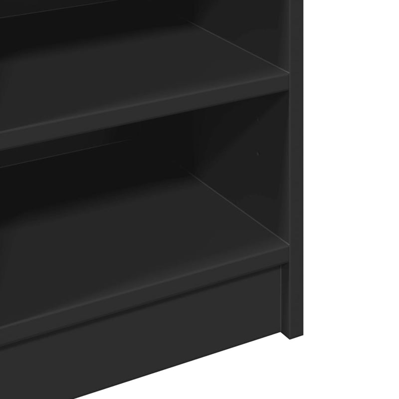 vidaXL fekete szerelt fa mosdószekrény 90 x 29 x 55 cm