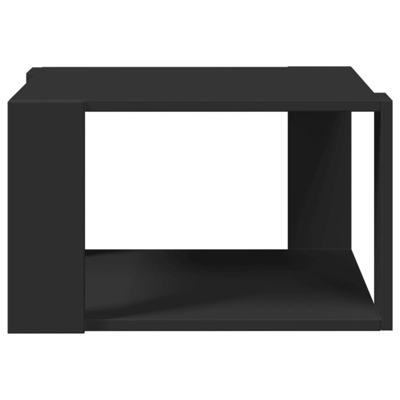 vidaXL fekete szerelt fa dohányzóasztal 51,5 x 51,5 x 30 cm