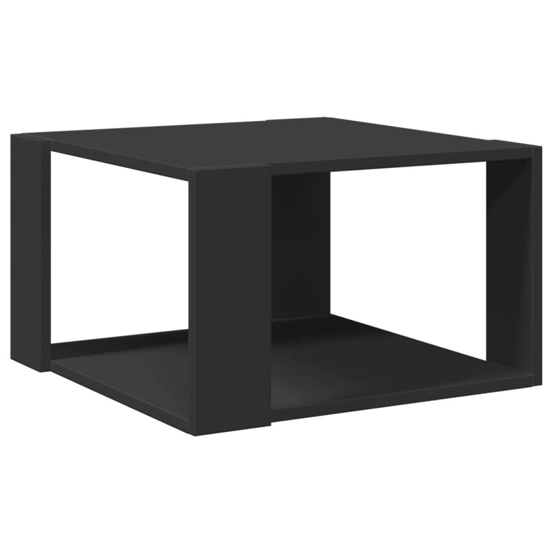 vidaXL fekete szerelt fa dohányzóasztal 51,5 x 51,5 x 30 cm