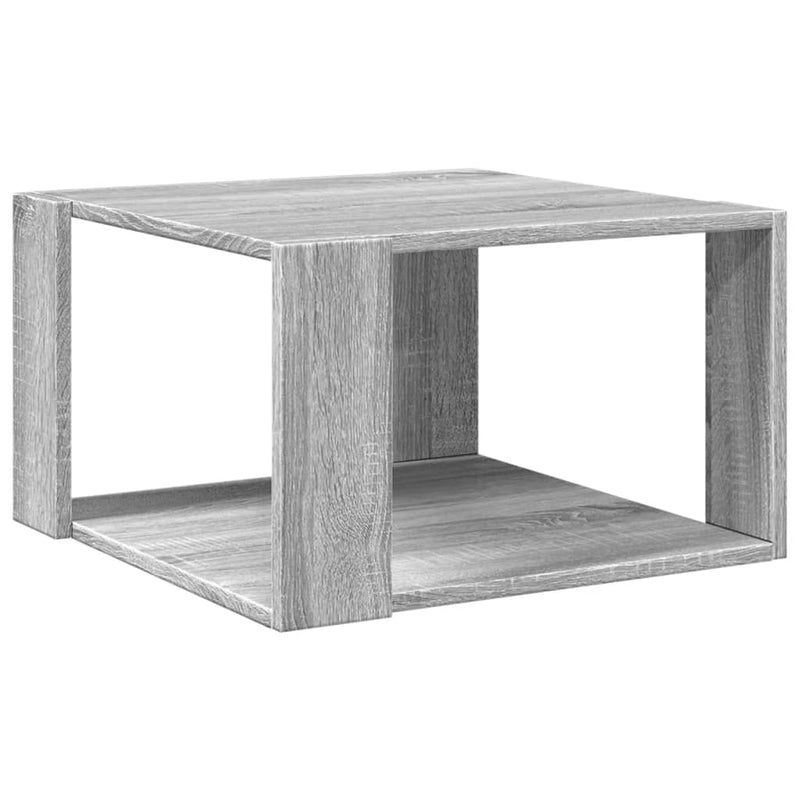 vidaXL szürke sonoma színű szerelt fa dohányzóasztal 51,5x51,5x30 cm