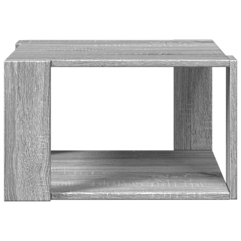 vidaXL szürke sonoma színű szerelt fa dohányzóasztal 51,5x51,5x30 cm