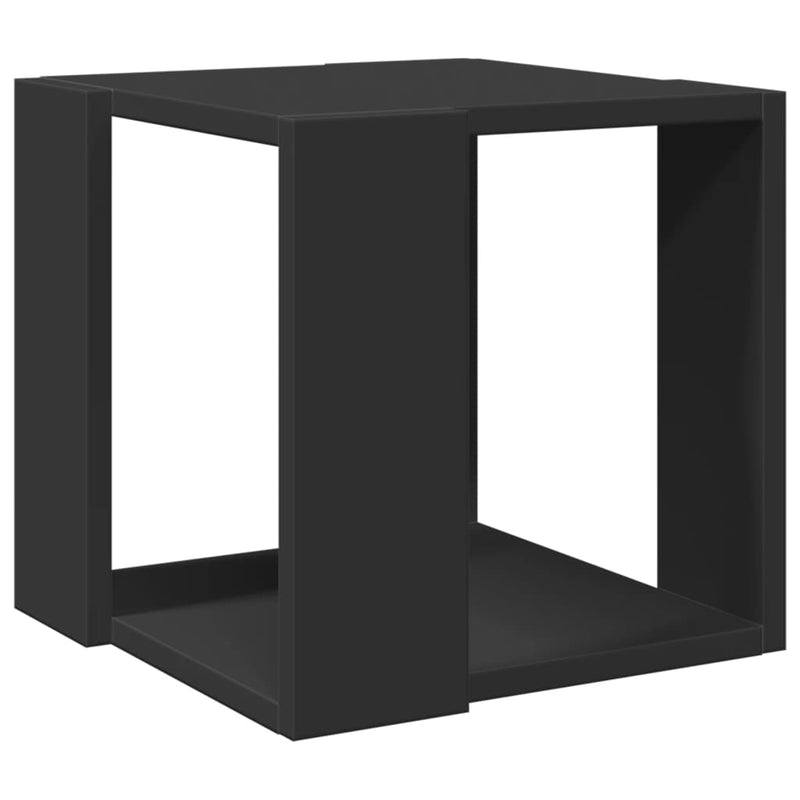 vidaXL fekete szerelt fa dohányzóasztal 32 x 32 x 30 cm