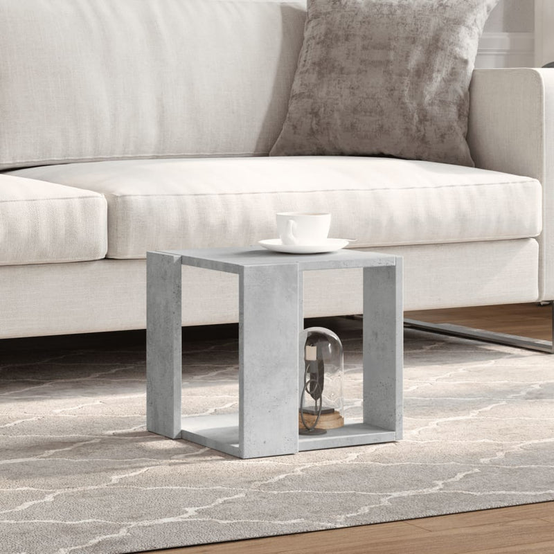 vidaXL betonszürke szerelt fa dohányzóasztal 32 x 32 x 30 cm