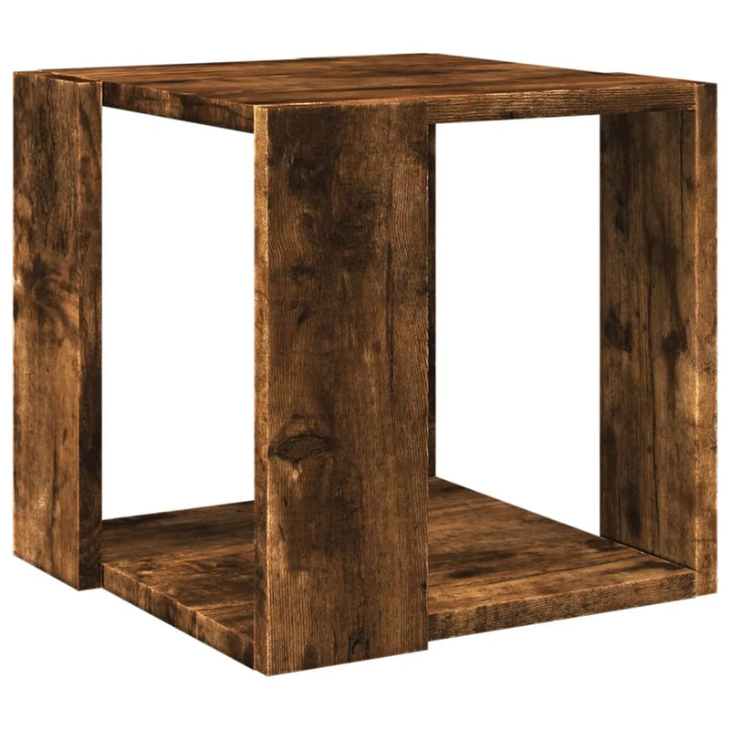 vidaXL füstös tölgy színű szerelt fa dohányzóasztal 32 x 32 x 30 cm