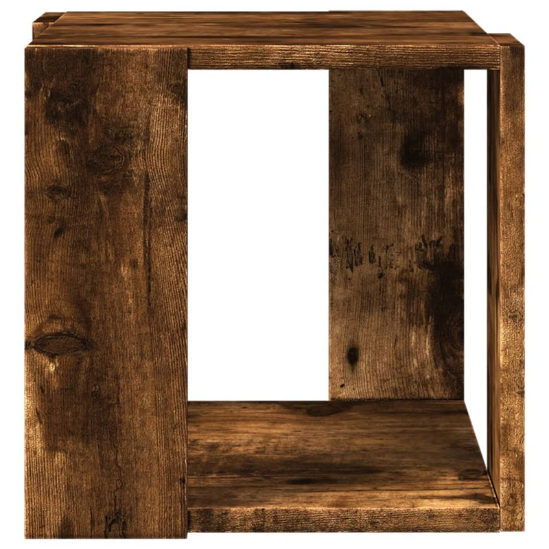 vidaXL füstös tölgy színű szerelt fa dohányzóasztal 32 x 32 x 30 cm