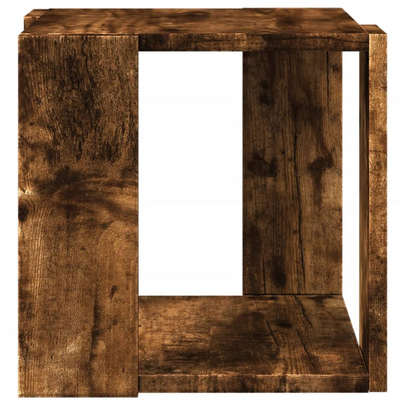 vidaXL füstös tölgy színű szerelt fa dohányzóasztal 32 x 32 x 30 cm