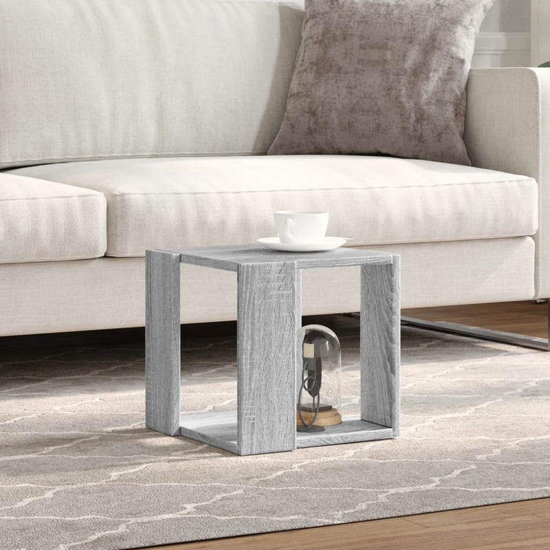 vidaXL szürke sonoma színű szerelt fa dohányzóasztal 32 x 32 x 30 cm