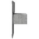 vidaXL betonszürke falra szerelhető éjjeliszekrény LED-világítással