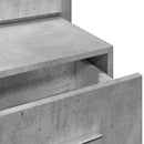 vidaXL betonszürke falra szerelhető éjjeliszekrény LED-világítással