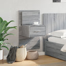 vidaXL szürke sonoma színű fali éjjeliszekrény LED-világítással