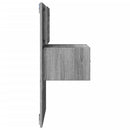 vidaXL szürke sonoma színű fali éjjeliszekrény LED-világítással