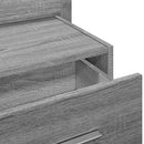 vidaXL szürke sonoma színű fali éjjeliszekrény LED-világítással