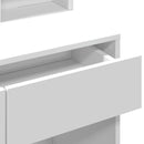 vidaXL fehér fésülködőasztal LED-del 80 x 41 x 144,5 cm