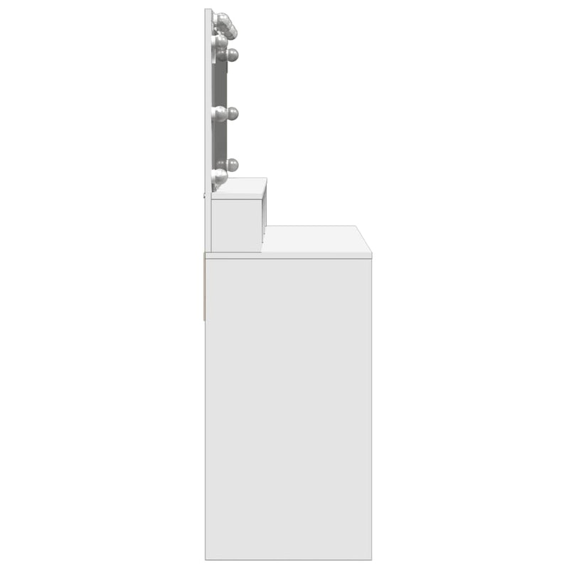 vidaXL fehér fésülködőasztal LED-del 80 x 41 x 134,5 cm