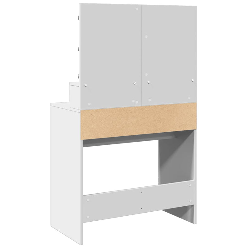 vidaXL fehér fésülködőasztal LED-del 80 x 41 x 134,5 cm