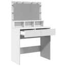 vidaXL fehér fésülködőasztal LED-del 80 x 41 x 134,5 cm