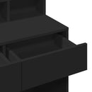 vidaXL fekete fésülködőasztal LED-del 80 x 41 x 134,5 cm