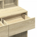 vidaXL sonoma tölgy színű fésülködőasztal LED-del 80 x 41 x 134,5 cm