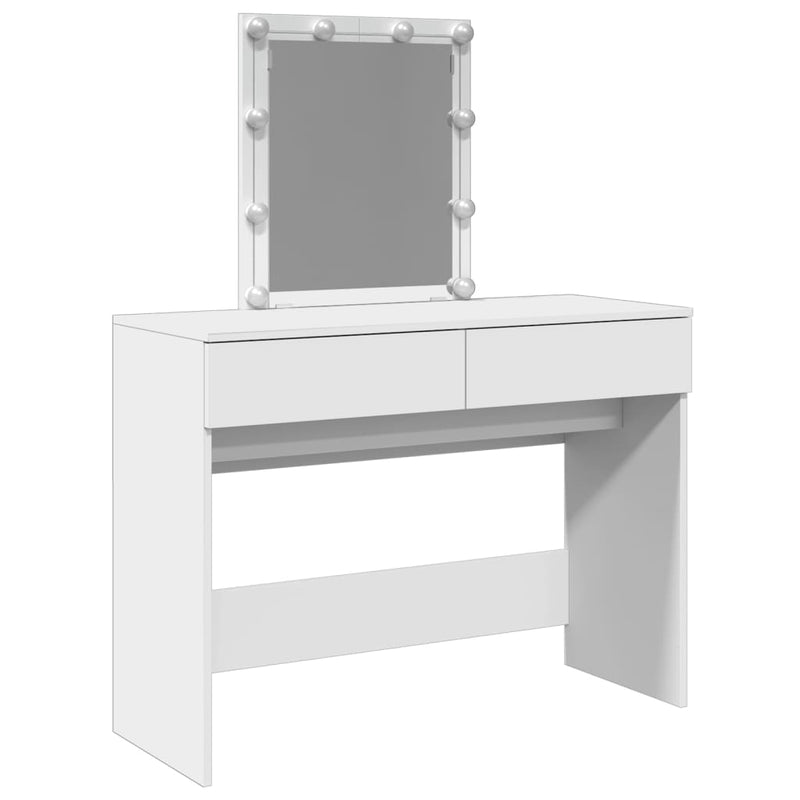 vidaXL fehér fésülködőasztal LED-del 100 x 40 x 130 cm