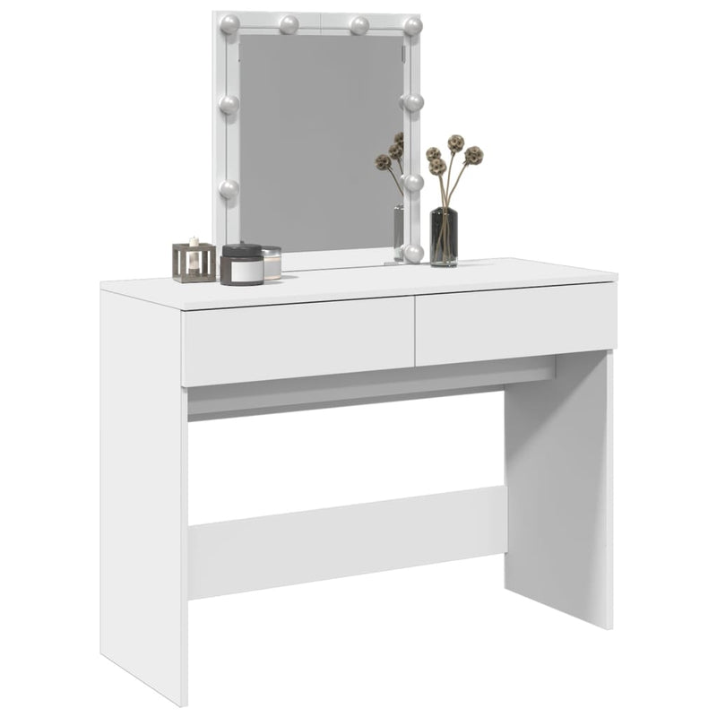 vidaXL fehér fésülködőasztal LED-del 100 x 40 x 130 cm