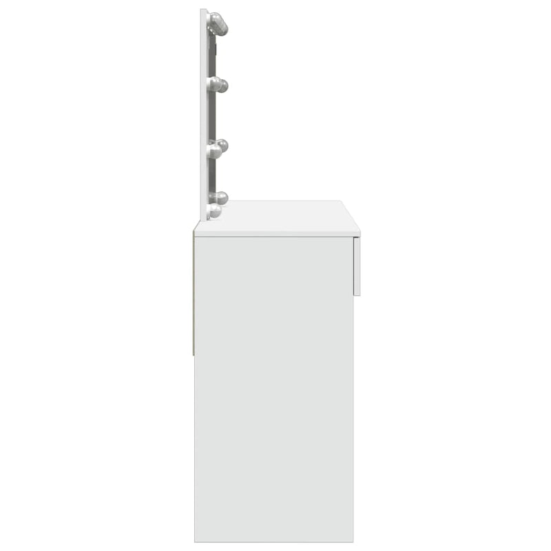 vidaXL fehér fésülködőasztal LED-del 100 x 40 x 130 cm