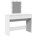 vidaXL fehér fésülködőasztal LED-del 100 x 40 x 130 cm