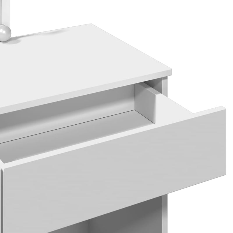 vidaXL fehér fésülködőasztal LED-del 100 x 40 x 130 cm