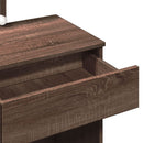 vidaXL barna tölgy színű fésülködőasztal LED-del 100 x 40 x 130 cm