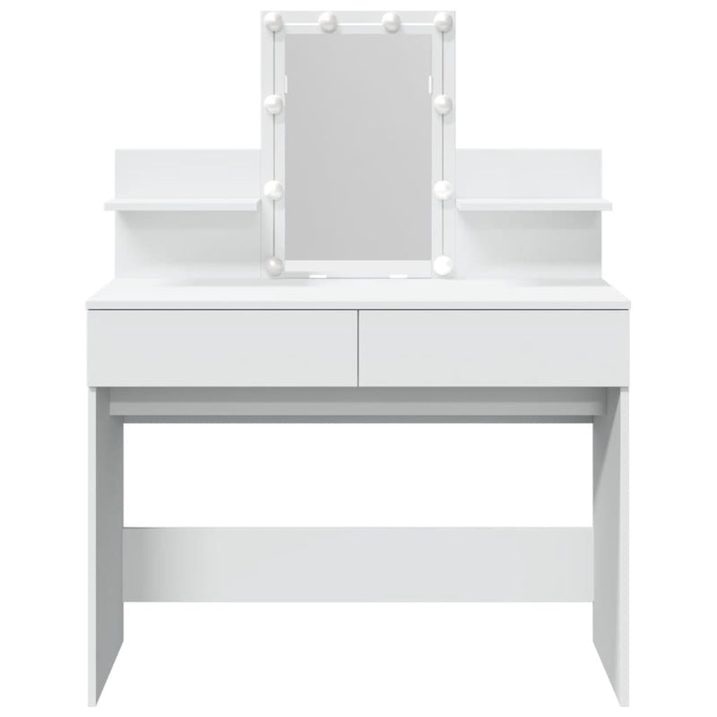 vidaXL fehér fésülködőasztal LED-del 100 x 40 x 130 cm