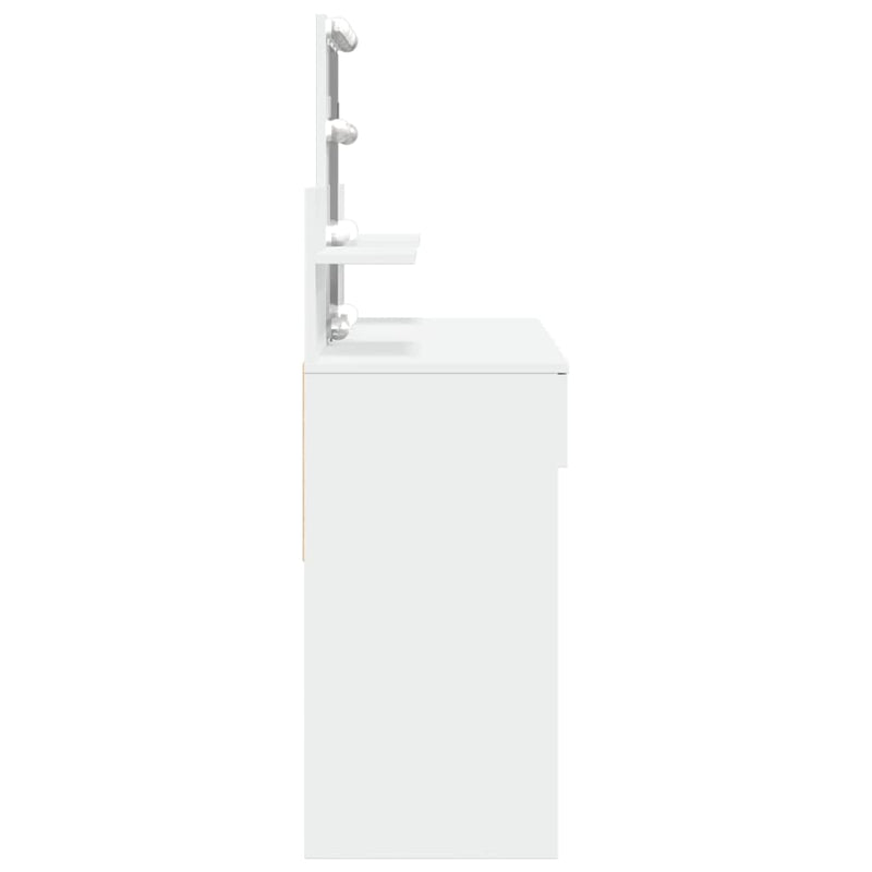 vidaXL fehér fésülködőasztal LED-del 100 x 40 x 130 cm