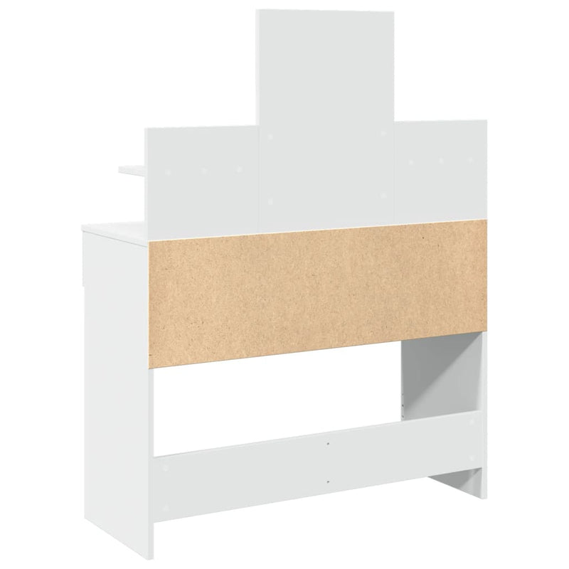 vidaXL fehér fésülködőasztal LED-del 100 x 40 x 130 cm