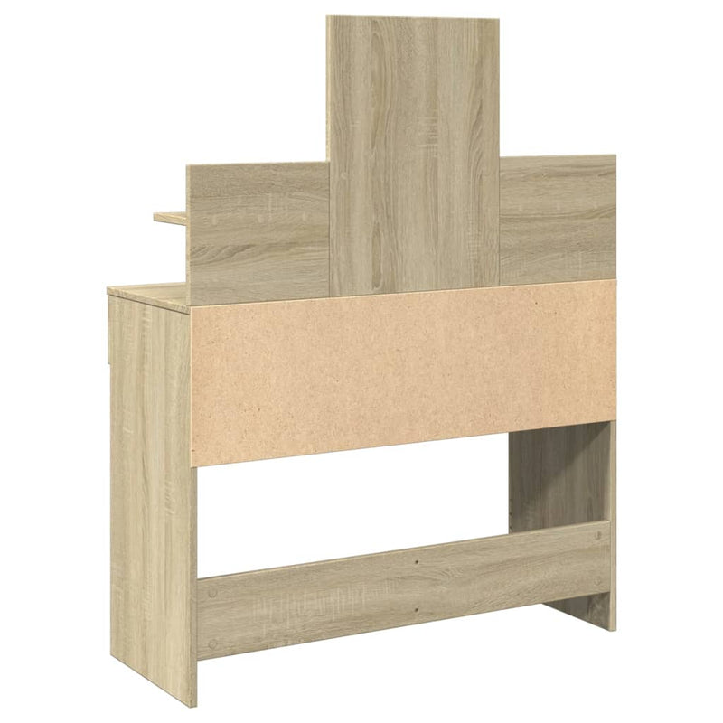 vidaXL sonoma tölgy színű fésülködőasztal LED-del 100 x 40 x 130 cm